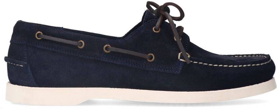 Manfield Heren Navy suède bootschoenen