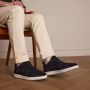 Manfield suède sneakers donkerblauw - Thumbnail 2