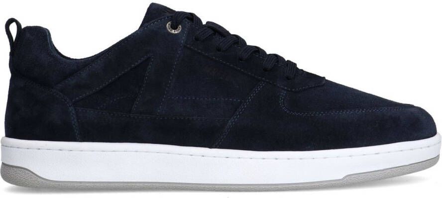 Manfield Heren Donkerblauwe suède sneakers