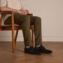 Manfield suède veterschoenen donkerblauw - Thumbnail 2
