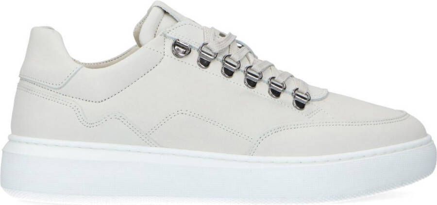Manfield Heren Off white nubuck sneakers