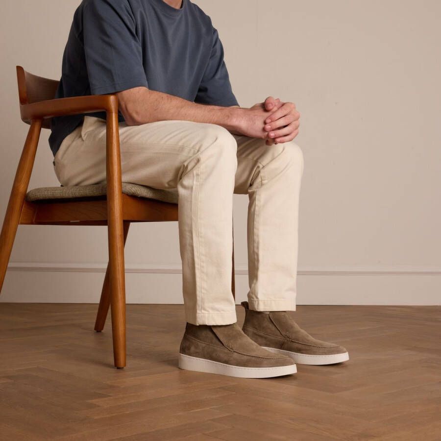 Manfield Heren Taupe suède boots