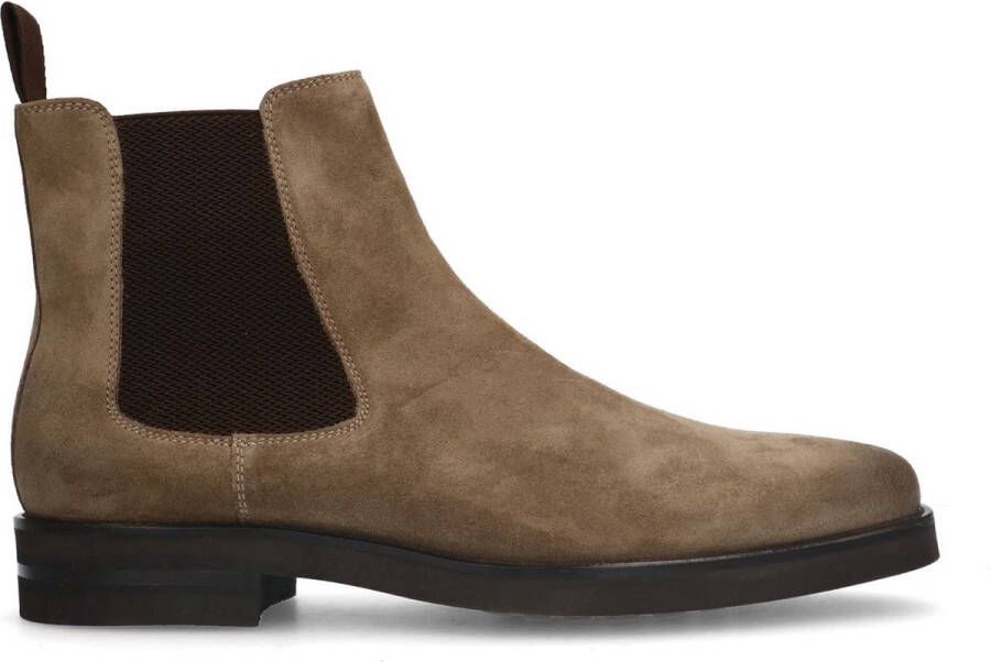 Manfield Heren Taupe suède chelsea boots - Foto 1
