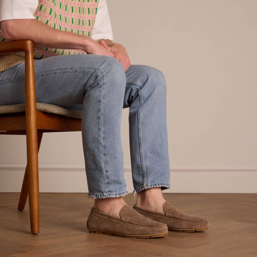 Manfield Heren Taupe suède loafer - Foto 2