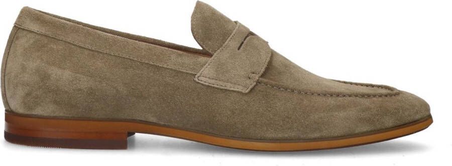 Manfield Heren Taupe suède loafers