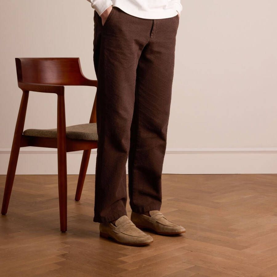 Manfield Heren Taupe suède loafers