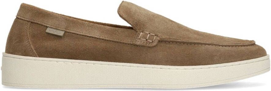 Manfield Heren Taupe suède loafers