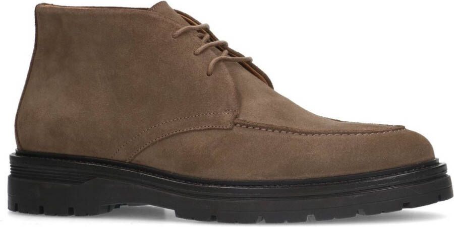 Manfield Heren Taupe suède veterboots