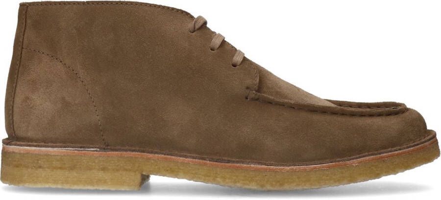 Manfield Heren Taupe suède veterboots