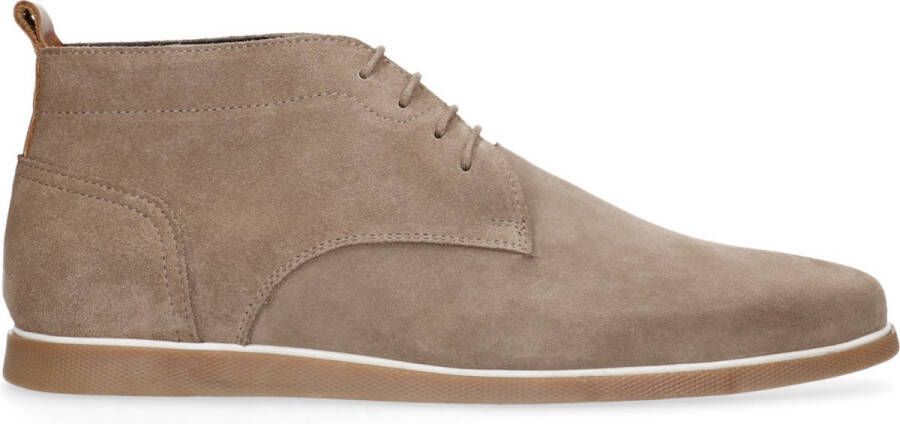 Manfield Heren Taupe suède veterboots