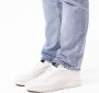 Manfield Heren Witte leren sneakers - Thumbnail 2