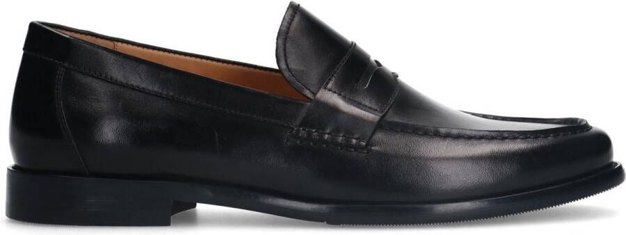Manfield Heren Zwarte leren loafers - Foto 3