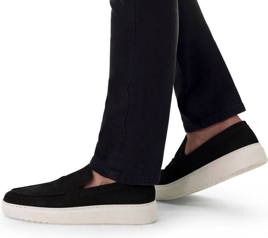 Manfield Heren Zwarte nubuck loafers