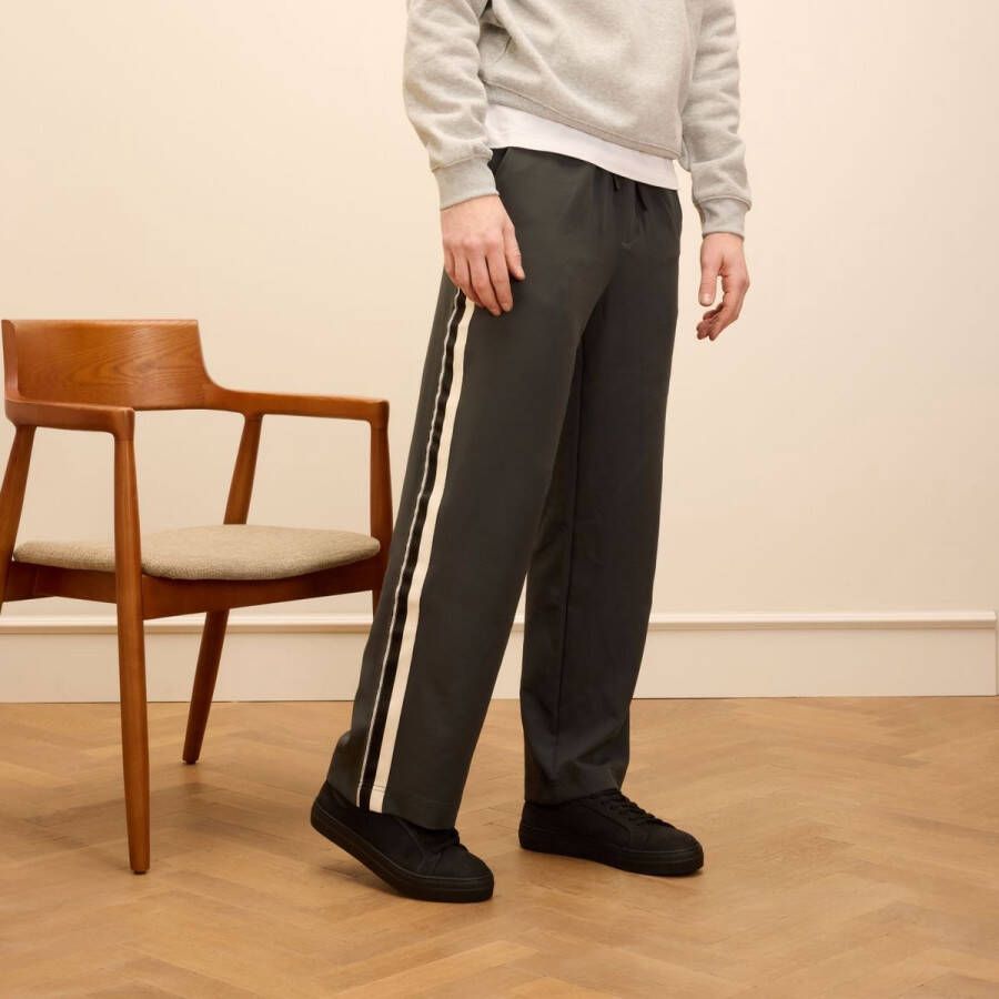 Manfield Heren Zwarte nubuck sneakers