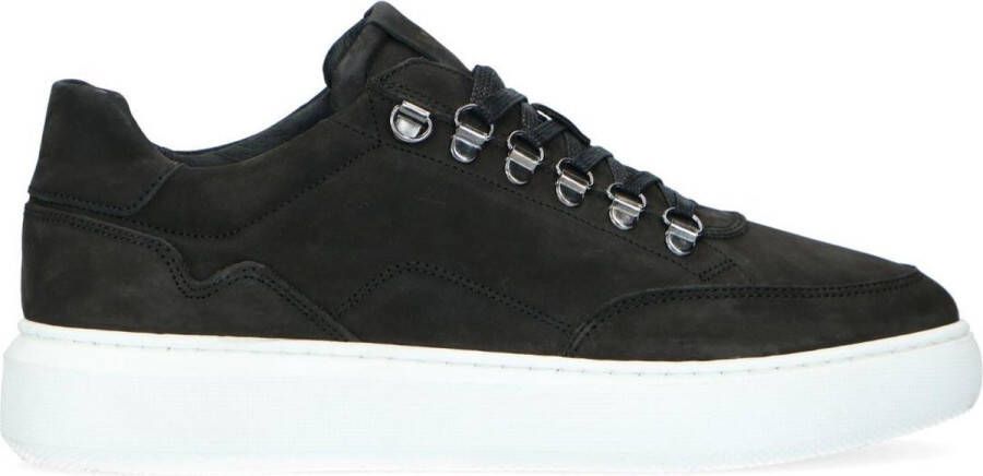 Manfield Heren Zwarte nubuck sneakers - Foto 2