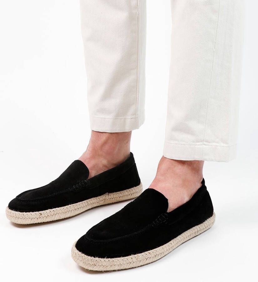 Manfield Heren Zwarte suède espadrilles - Foto 1