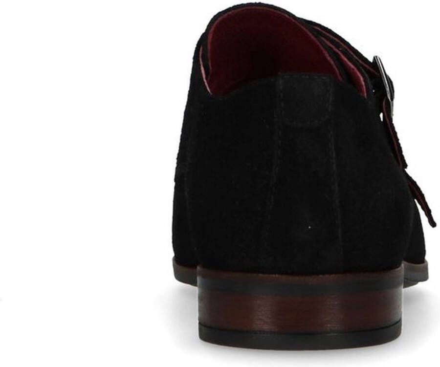 Manfield Heren Zwarte suède gespschoenen - Foto 2