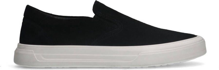 Manfield Heren Zwarte suède loafers
