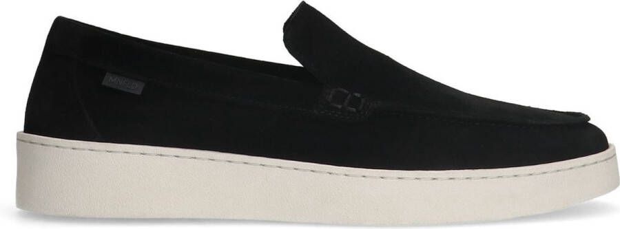 Manfield Heren Zwarte suède loafers