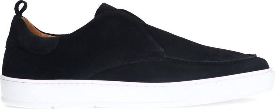 Manfield Heren Zwarte suède loafers