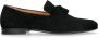 Manfield Heren Zwarte suède loafers met kwastjes - Thumbnail 2