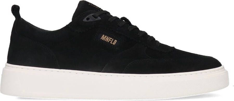 Manfield Heren Zwarte suède sneakers - Foto 3