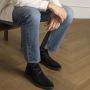 Manfield Heren Zwarte suède veterboots - Thumbnail 2
