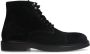 Manfield Heren Zwarte suède veterboots - Thumbnail 2