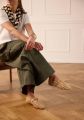 Manfield Dames Beige gevlochten ballerina's - Beige