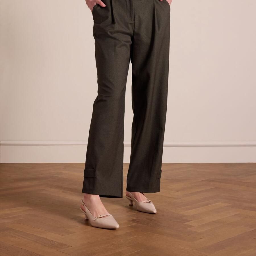 Manfield lakleren slingback pumps beige - Foto 3