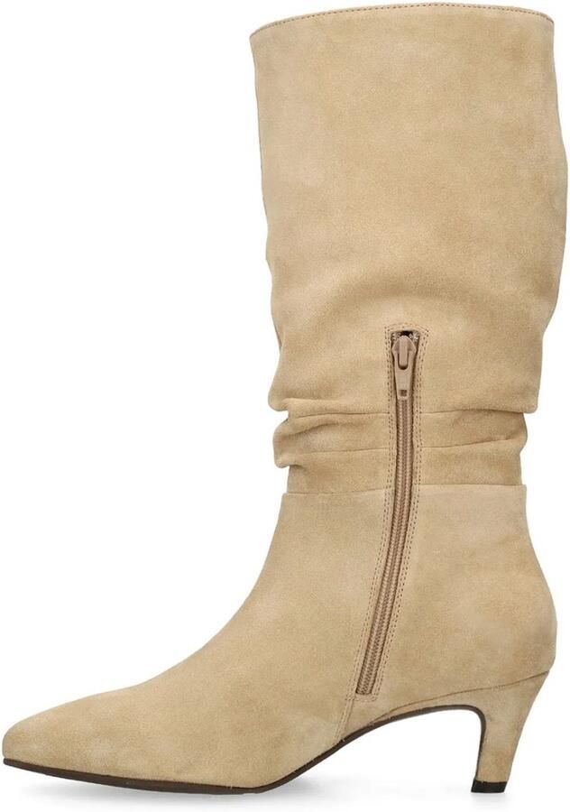 Manfield suède laarzen met hak beige - Foto 4