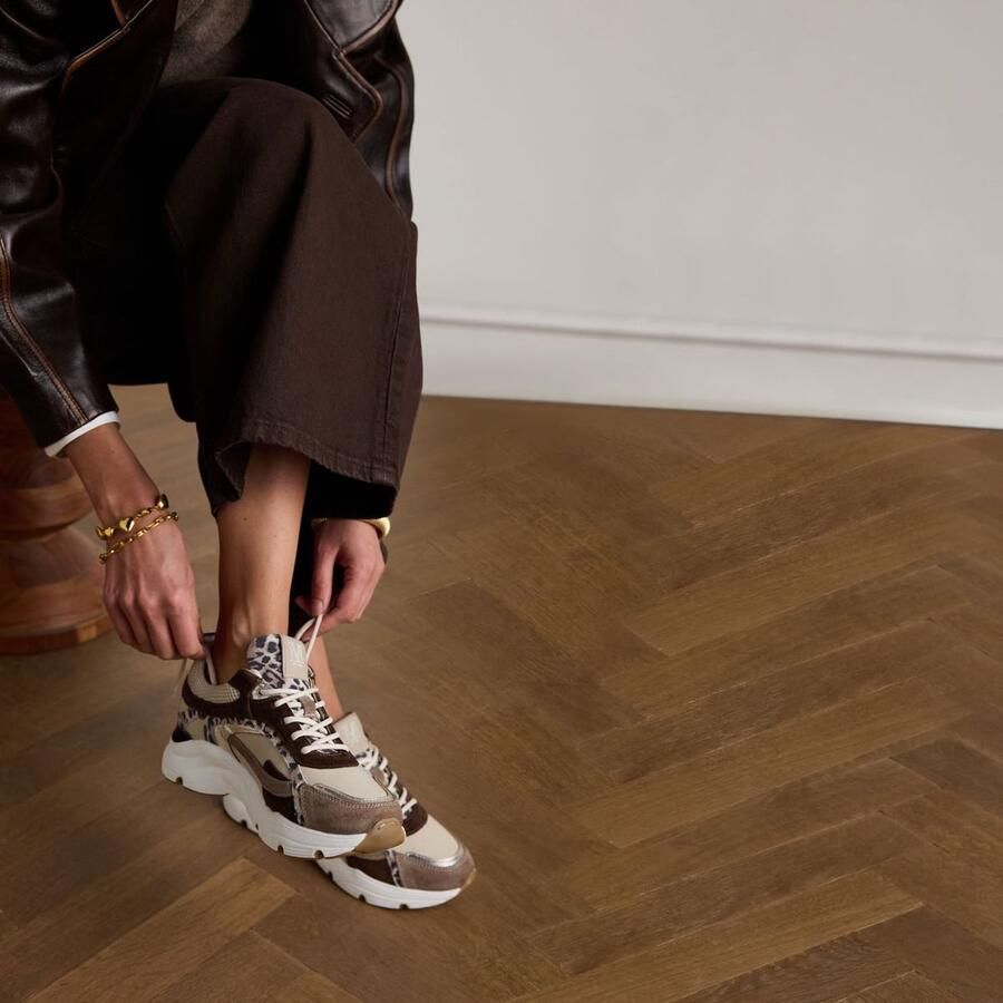 Manfield Dames Beige suède sneakers - Foto 2