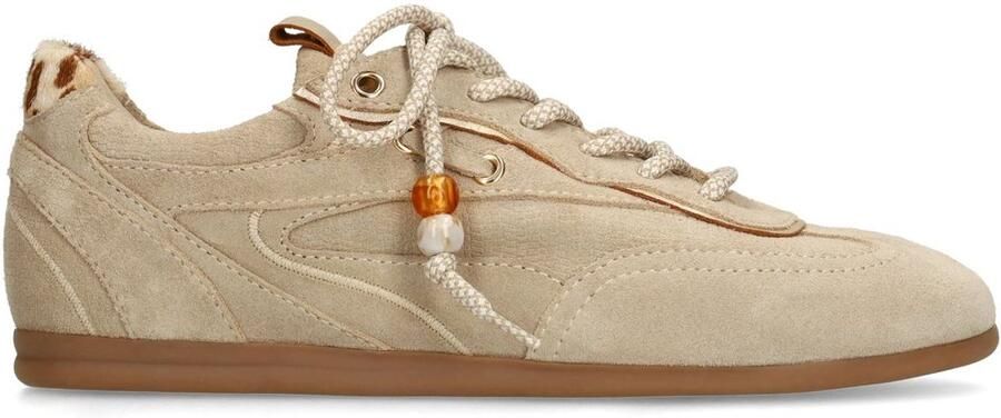 Manfield Dames Beige suède sneakers