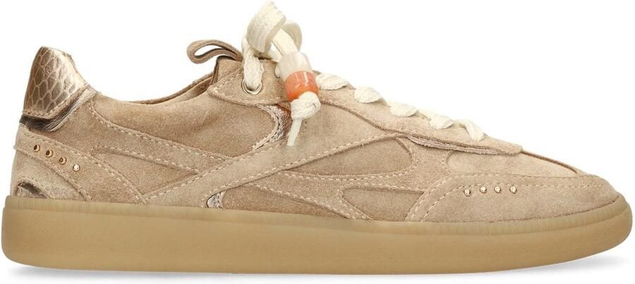 Manfield Dames Beige suède sneakers
