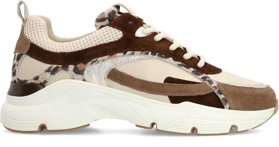 Manfield Dames Beige suède sneakers