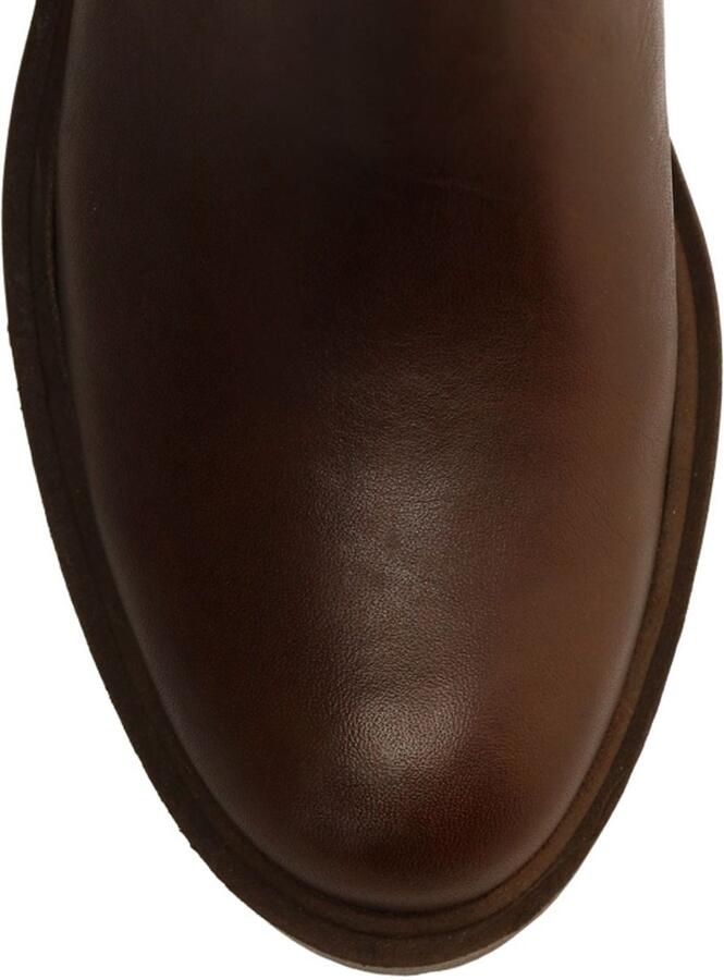 Manfield Dames Bruine leren hoge laarzen - Foto 1