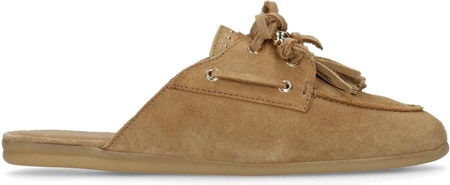 Manfield Dames Bruine suède instappers