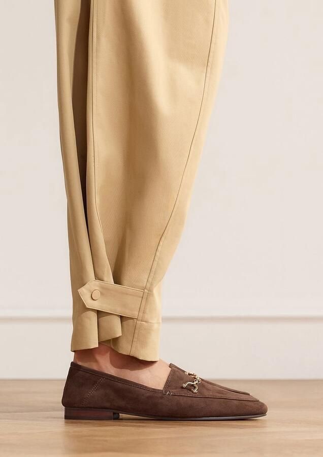 Manfield Dames Bruine suède loafers