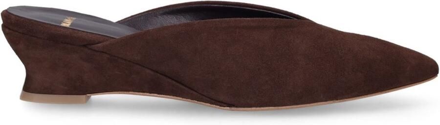 Manfield Dames Bruine suède muiltjes