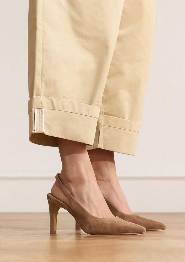 Manfield Dames Bruine suède slingbacks - Foto 3