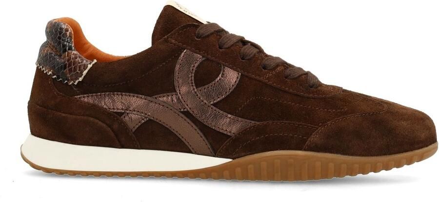 Manfield Dames Bruine suède sneakers