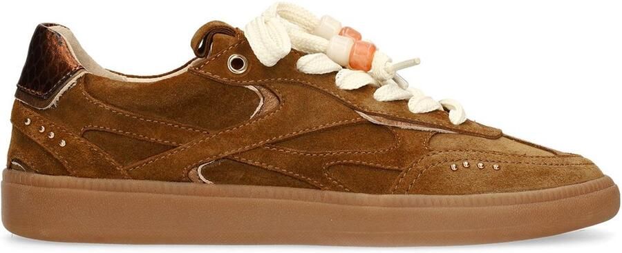Manfield Dames Bruine suède sneakers