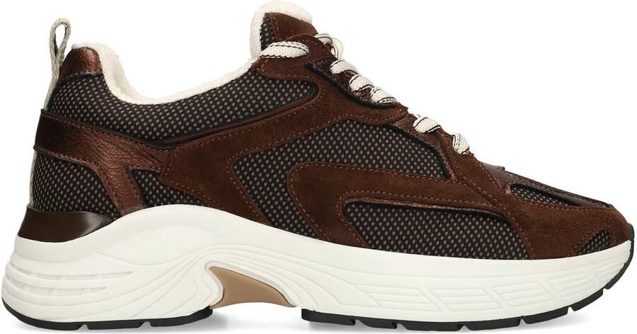 Manfield Dames Bruine suède sneakers