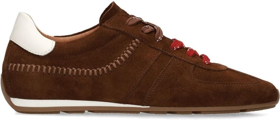 Manfield Dames Bruine suède sneakers