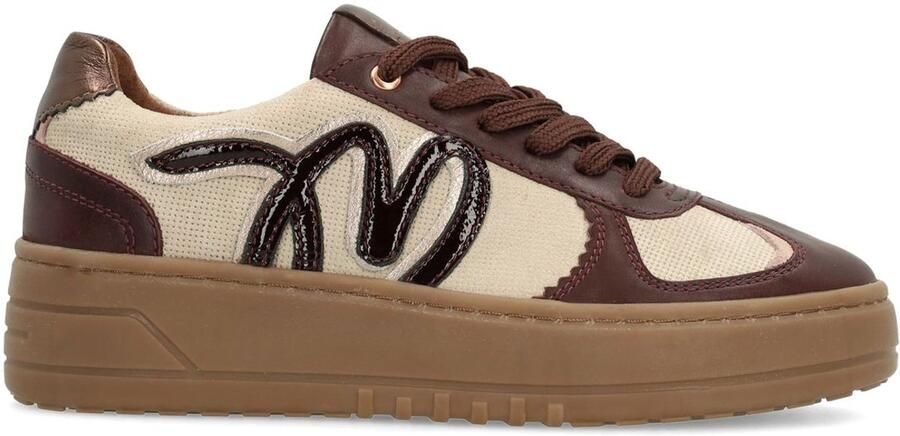 Manfield Dames Burgundy suède sneakers