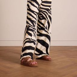 Manfield Dames Cognac leren slippers