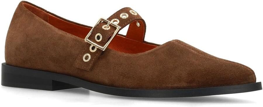 Manfield Dames Cognac suède loafers - Foto 2