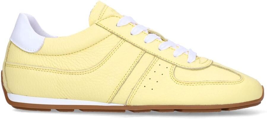 Manfield Dames Gele leren sneakers