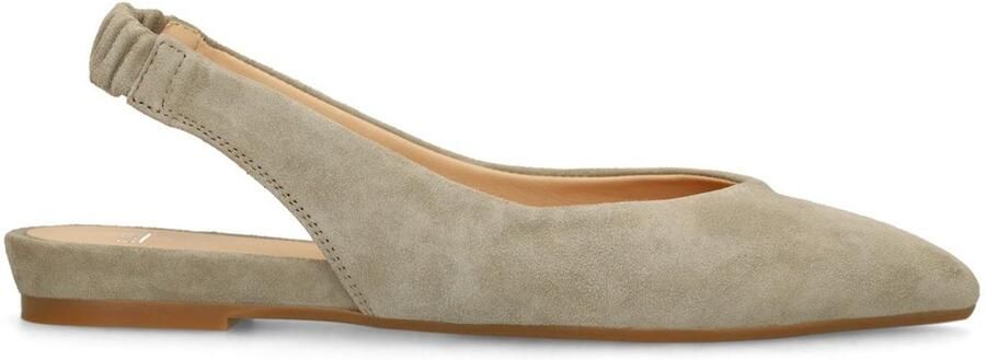 Manfield Dames Groene suède slingbacks