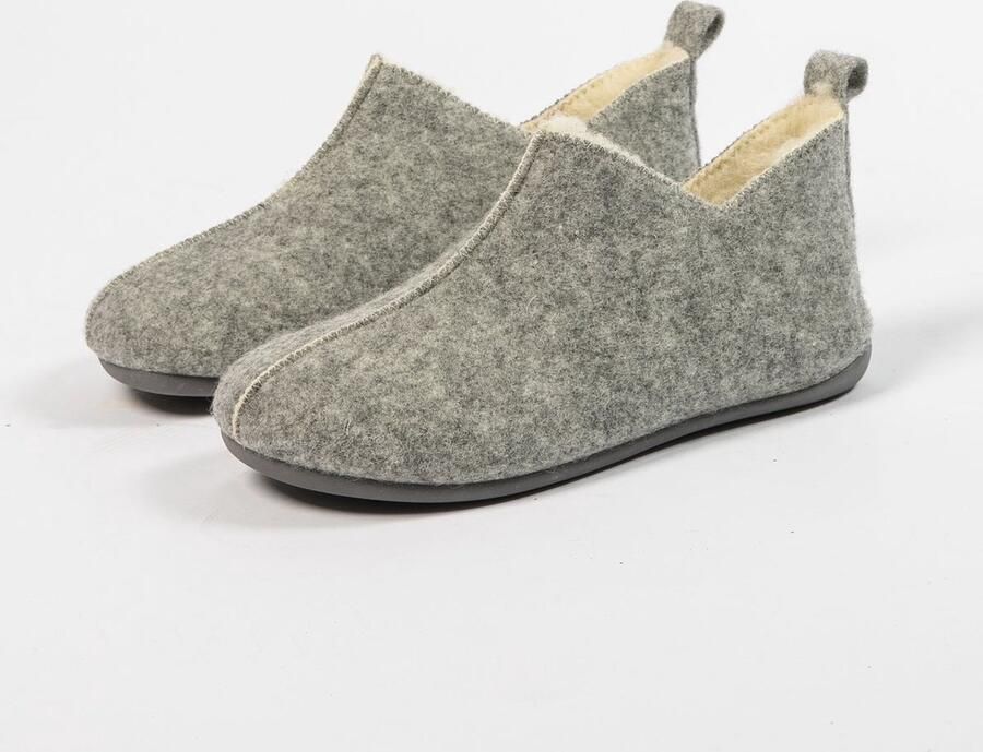 Manfield Dames Licht grijze pantoffels - Foto 5